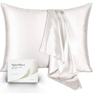 Smilee 100% Mulberry Silk Pillowcase for Skin and Hair, Queen Size, Both Sides 19 Momme, 600 Thread Count, with Hidden Zipper